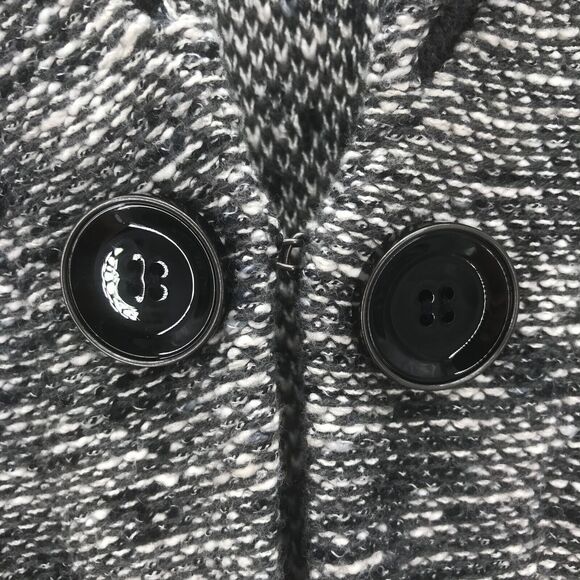 Classiques Entier Atelier Blazer Womens Medium Black White Knit Cashmere Blend - Picture 5 of 12